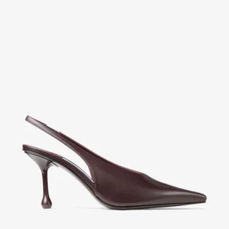 Isa 80 Pumps aus tiefem Merlot-Kalbsleder
