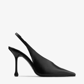 Isa 95 Pumps aus schwarzem Leder