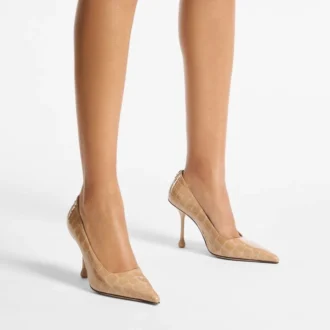 Ixia 95 Chai Pumps aus glänzendem Leder mit Krokodilprägung
