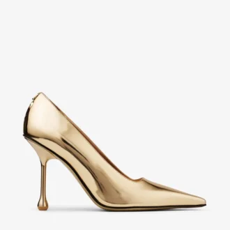 Ixia 95 Pumps aus goldfarbenem Liquid-Metal-Leder