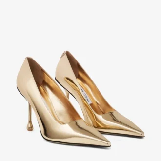 Ixia 95 Pumps aus goldfarbenem Liquid-Metal-Leder