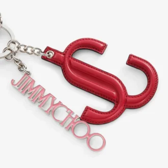 Jc Multi-Anhänger aus rotem und bonbonrosa Kalbsleder mit Stern-Logo