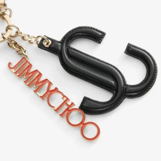 Jc Multi-Anhänger aus schwarzem und orangefarbenem Kalbsleder mit Stern-Logo