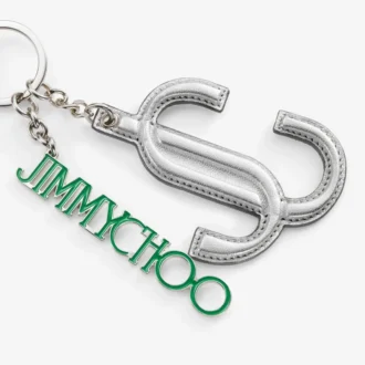 Jc Multi Charm Silber & Grün Metallic Nappa Star Logo Taschenanhänger