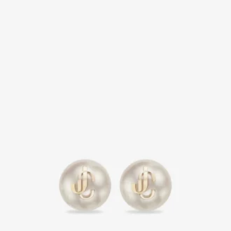 Jc Pearl Studs Jc Pearl Stud-Ohrringe aus metallisch-goldfarbenem Metall