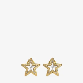 Jc Star Studs Jc Star-Ohrstecker aus goldfarbenem Metall mit Swarovski-Kristallen