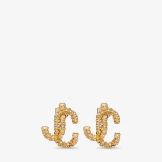 Jc Studs Jc-Ohrstecker aus goldfarbenem Metall mit Swarovski-Kristallen