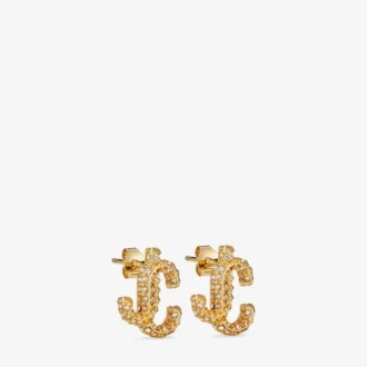 Jc Studs Jc-Ohrstecker aus goldfarbenem Metall mit Swarovski-Kristallen