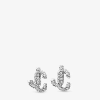 Jc Studs Jc-Ohrstecker aus silberfarbenem Metall mit Swarovski-Kristallen