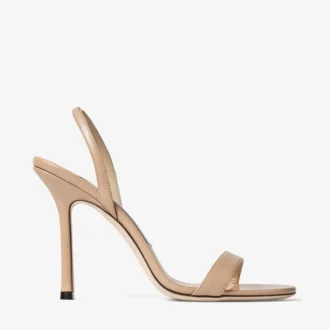 Jenn 100 Sandalen aus chai-farbenem Nappaleder