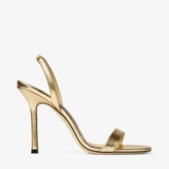 Jenn 100 Sandalen aus goldmetallischem Nappaleder