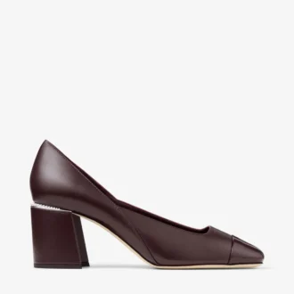 Jenson 65 Pumps aus tiefem Merlot-Lackleder-Nappa