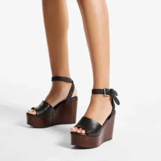 jori 100 schwarze keilabsatzschuhe aus glnzendem kalbsleder und glnzendem kork 2 330x330 - Jori 100 Schwarze Keilabsatzschuhe aus gl&auml;nzendem Kalbsleder und gl&auml;nzendem Kork