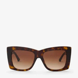 Juliana Braune Havanna-Sonnenbrille mit quadratischem Rahmen
