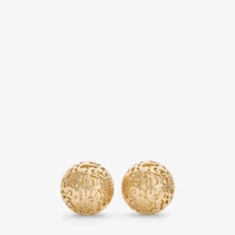 Lace Sphere Studs – Ohrstecker aus Metall mit Goldfinish