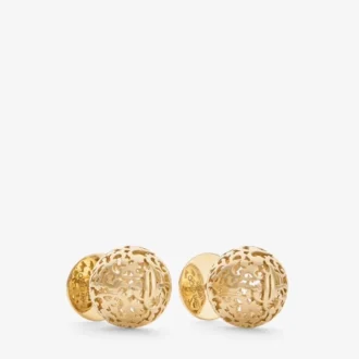 Lace Sphere Studs – Ohrstecker aus Metall mit Goldfinish