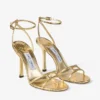 Leo 100 Gold Sandale aus Candy-Wrap-Leder