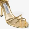 Leo 100 Gold Sandale aus Candy-Wrap-Leder