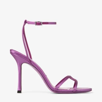 Leo 100 Satin-Sandalen in Violet Orchid