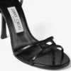 Leo 100 Schwarze Sandale aus Candy-Wrap-Leder