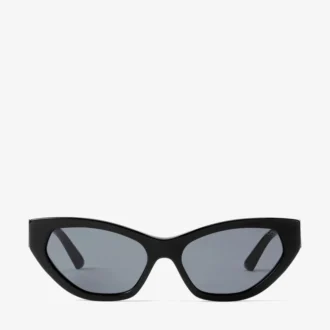 Leyla Sonnenbrille in Schwarz im Cat-Eye-Stil