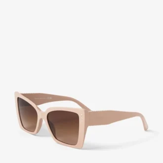 Lorea Beige Sonnenbrille mit Schmetterlingsrahmen