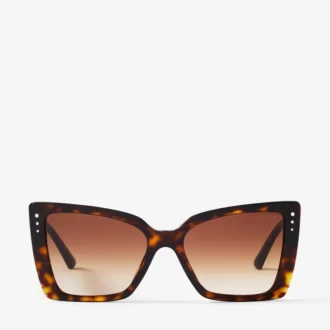 Lorea Brown Havana Sonnenbrille im Schmetterlingsdesign