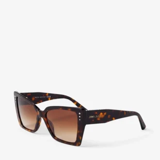 Lorea Brown Havana Sonnenbrille im Schmetterlingsdesign