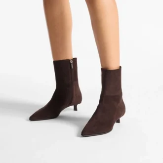 Lory Stiefeletten 35 Stiefeletten aus schokoladenbraunem Wildleder