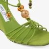 Lova Wedge 85 Keilabsatzsandalen aus Clover-Mix-Wildleder mit Perlen