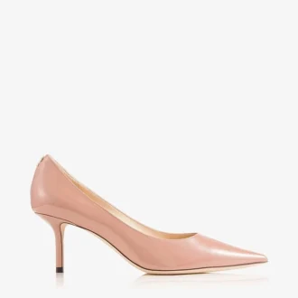Love 65 Pumps aus ballettrosa Lackleder mit JC-Emblem
