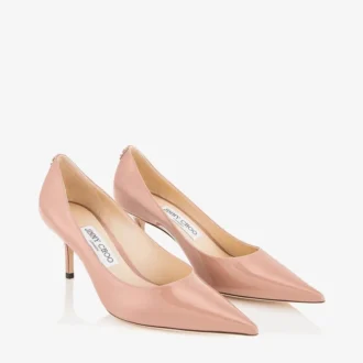 Love 65 Pumps aus ballettrosa Lackleder mit JC-Emblem