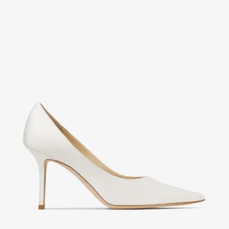 Love 85 Pumps aus elfenbeinfarbenem Satin