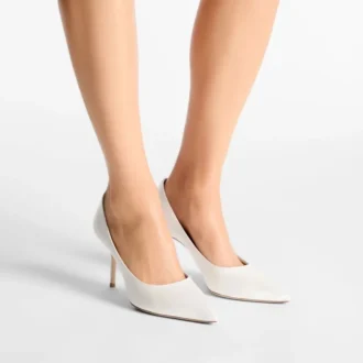 Love 85 Pumps aus elfenbeinfarbenem Satin