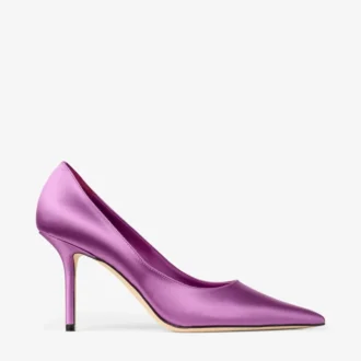 Love 85 Pumps aus violettem Orchideen-Satin