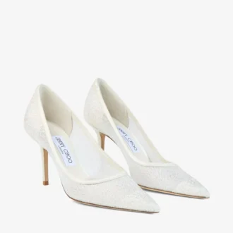 Love 85 Pumps in Elfenbein mit Zuckerwatte-Glitzer