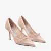 Love Mesh 85 Macaron Satin Pumps mit gerafftem Tüll