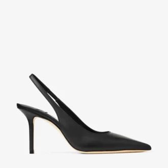 Love Sling Back 85 Schwarze Slingbacks aus Kalbsleder