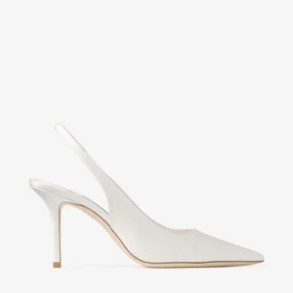 Love Sling Back 85 Slingbacks aus elfenbeinfarbenem Satin