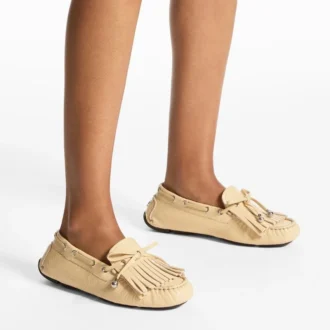 Manon F Loafer aus Leder mit Corn-Elaphe-Print