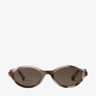 Marais Chai Havana und dunkelbraune Acetat-Sonnenbrille in ovaler Form
