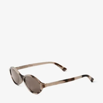 Marais Chai Havana und dunkelbraune Acetat-Sonnenbrille in ovaler Form