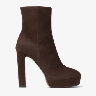 Marene Stiefeletten 120 Pumps aus schokoladenbraunem Wildleder