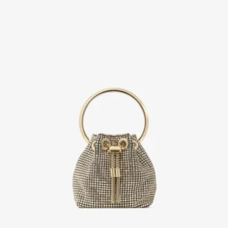 Micro Bon Bon Champagner-Kristall-Netz-Mini-Tasche