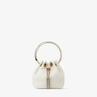 Micro Bon Bon Latte Mini-Tasche aus glattem Nappaleder