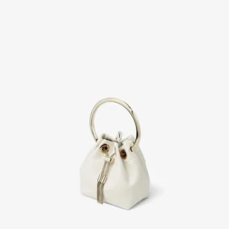 Micro Bon Bon Latte Mini-Tasche aus glattem Nappaleder