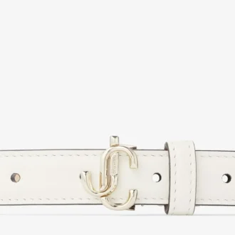 Mini Helina Latte Mini-Gürtel aus glattem Leder