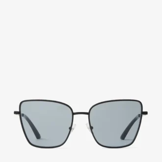 Orli Sonnenbrille in mattem Schwarz mit quadratischem Rahmen
