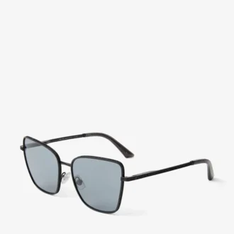 Orli Sonnenbrille in mattem Schwarz mit quadratischem Rahmen