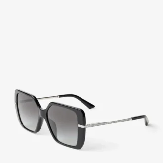 Pati Schwarze quadratische Sonnenbrille